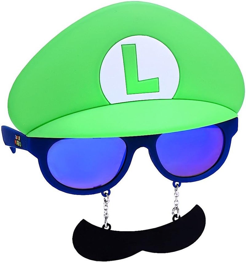 Sun-Staches Official Super Mario Sunglasses | Mario Luigi Peach Bowser Yoshi Wario or Waluigi Costume Accessory | Fits Most - Image 4